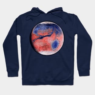 Ancient / Terraformed Mars with ocean and seas Hoodie